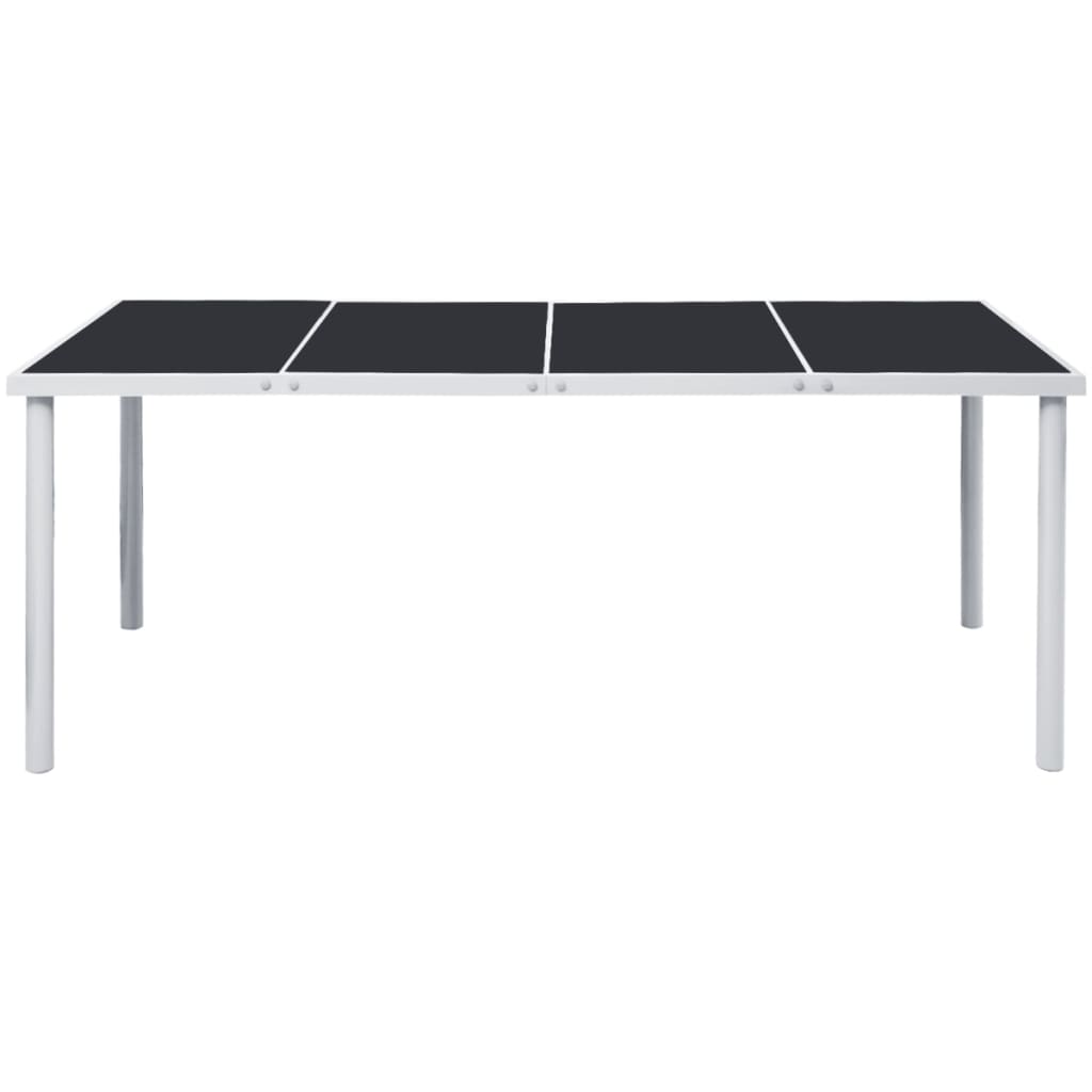 vidaXL Gartentisch 150x90x74 cm Schwarz Stahl