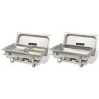 vidaXL Chafing Dish Set 2-tlg. Edelstahl