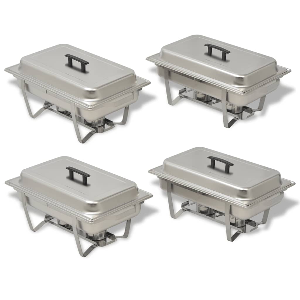 vidaXL Chafing Dish Set 4-tlg. Edelstahl