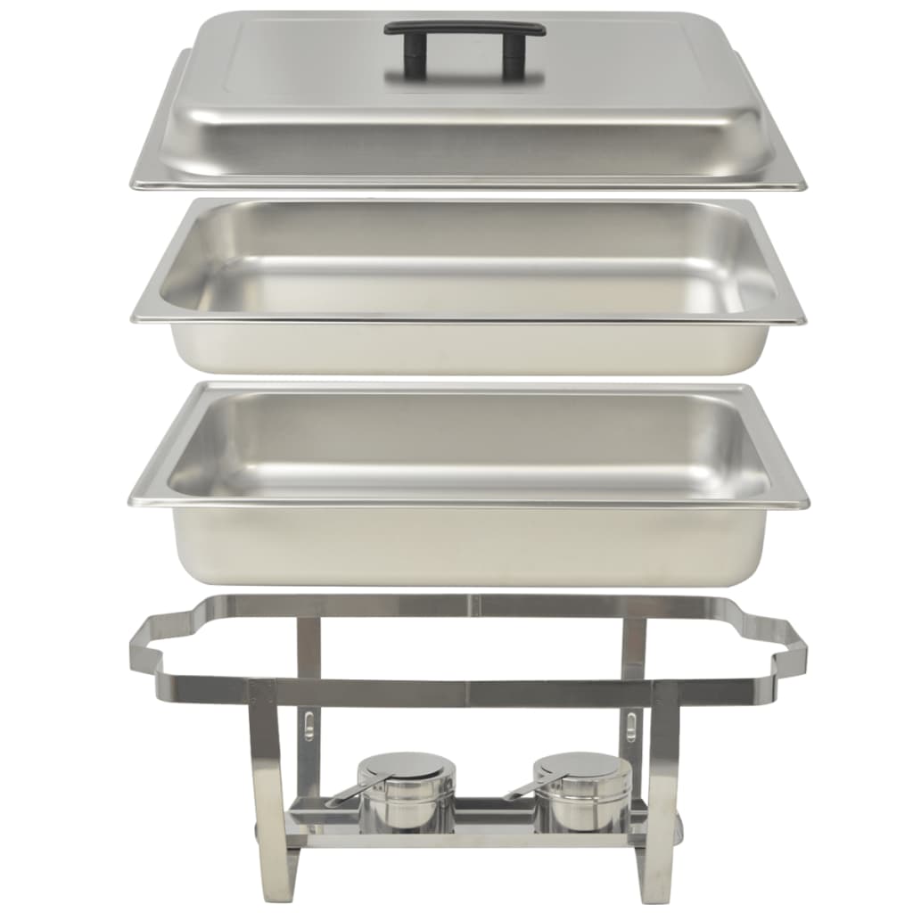 vidaXL Chafing Dish Set 4-tlg. Edelstahl