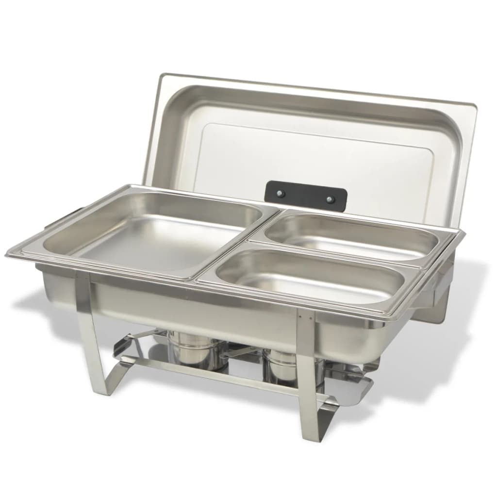 vidaXL Chafing Dish Set 4-tlg. Edelstahl