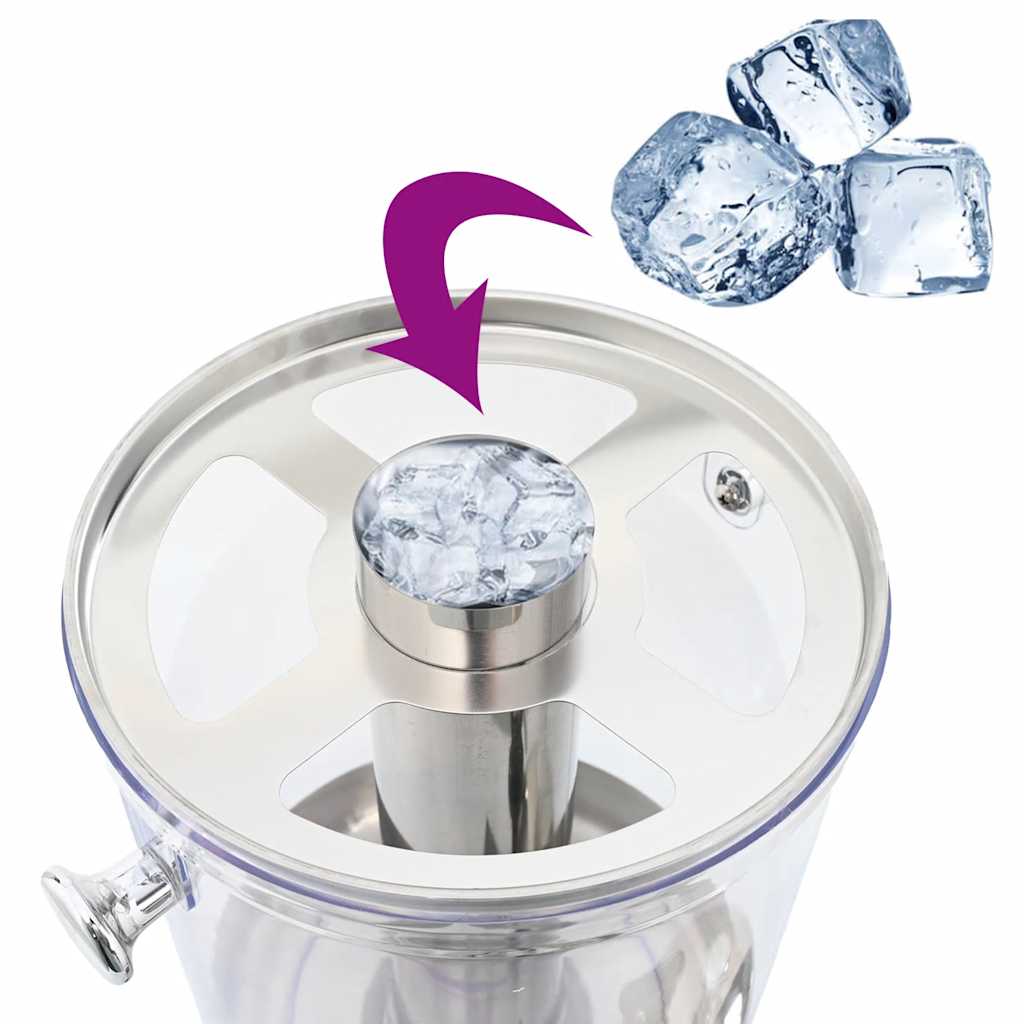 vidaXL Getränkespender Edelstahl 8 Liter