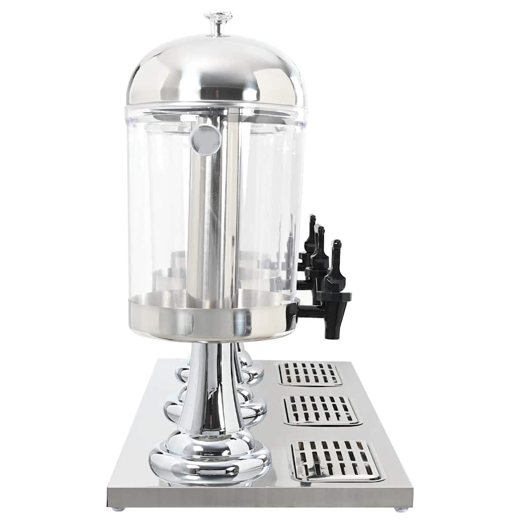 vidaXL Getränkespender 3-fach Edelstahl 3 x 8 Liter
