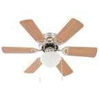 vidaXL Dekorativer Deckenventilator mit Leuchtmittel 82 cm Hellbraun