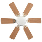 vidaXL Dekorativer Deckenventilator mit Leuchtmittel 82 cm Hellbraun