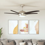 vidaXL Dekorativer Deckenventilator mit Licht 128 cm Braun