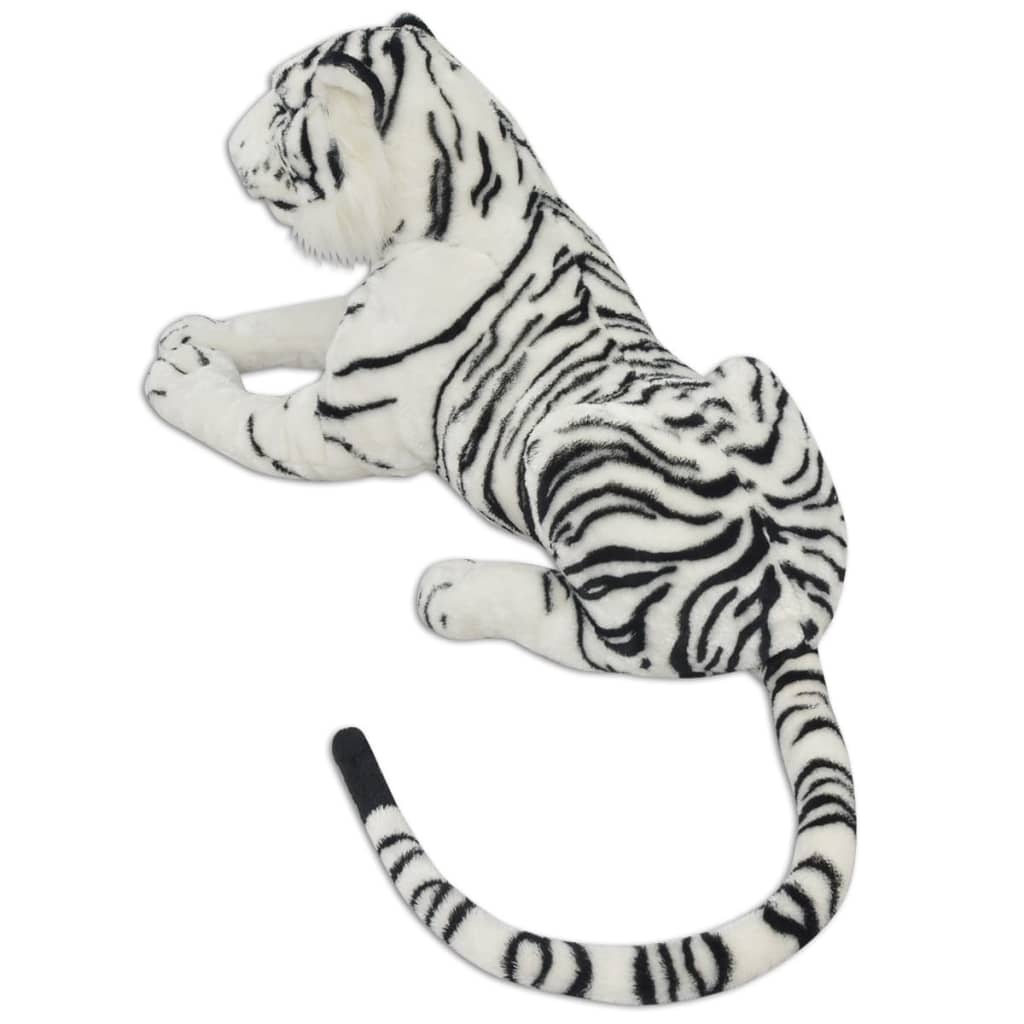 vidaXL Tiger Plüschtier Weiß XXL