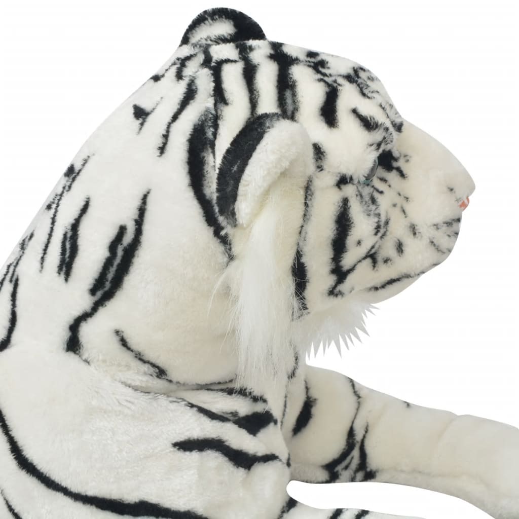 vidaXL Tiger Plüschtier Weiß XXL