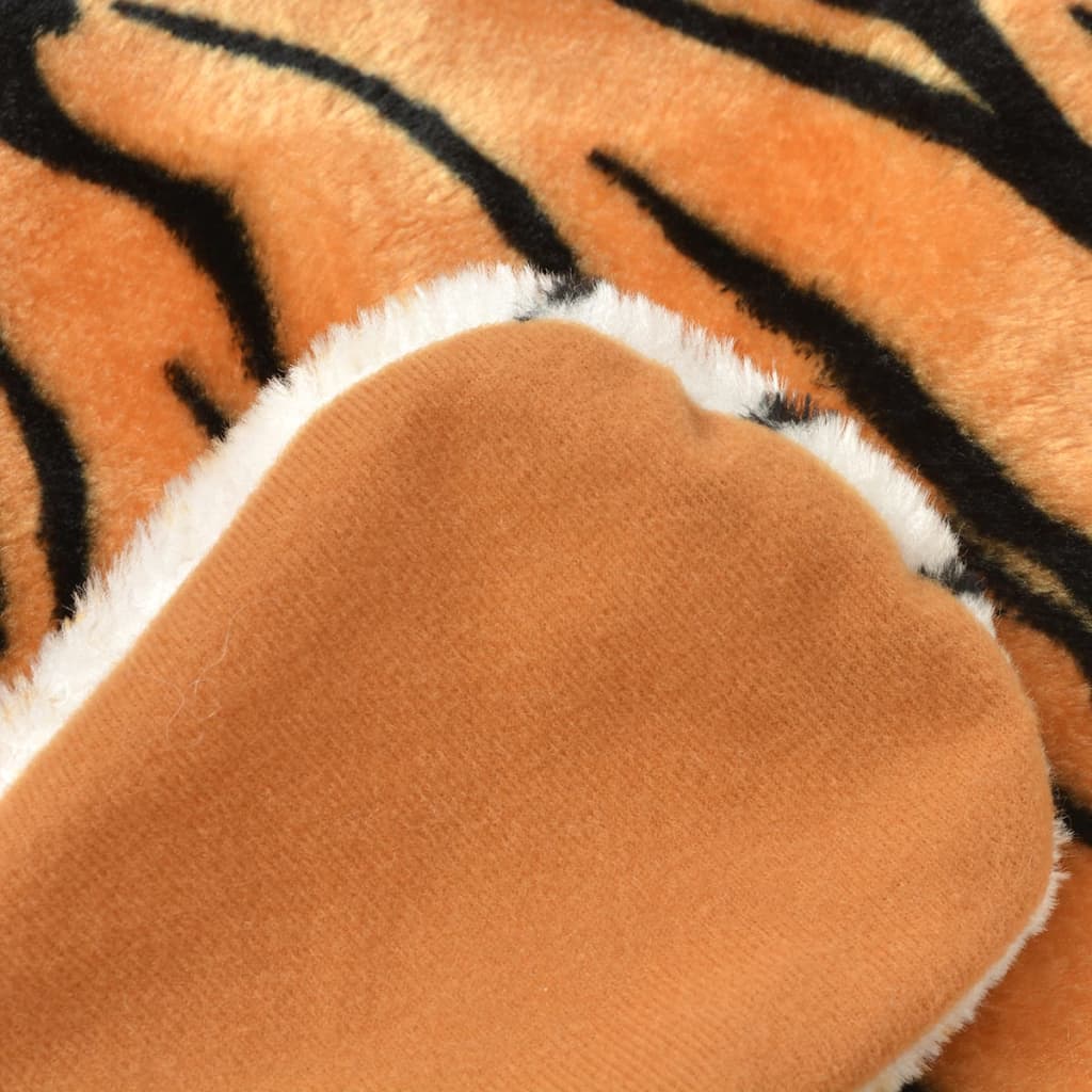 vidaXL Tigerfell Teppich Plüsch 144 cm Braun