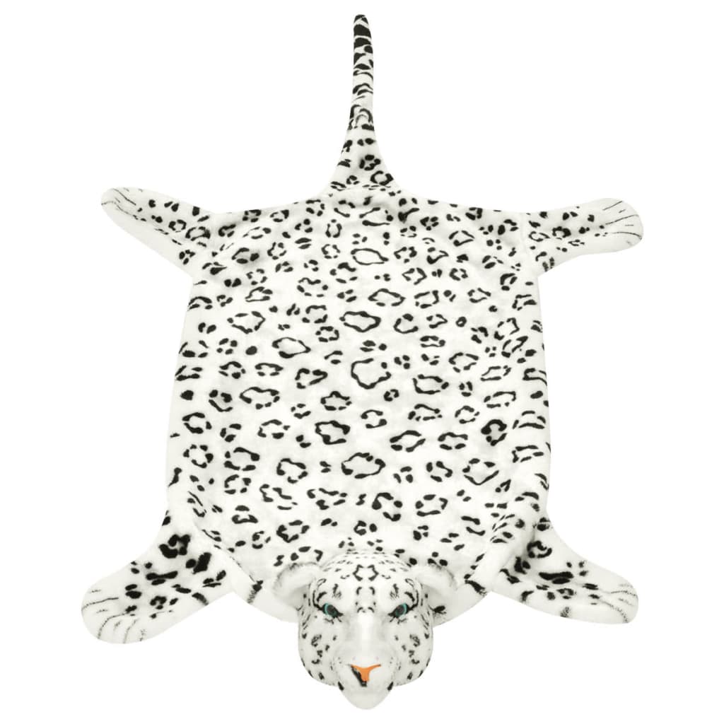 vidaXL Plüsch Leopardenfell Teppich 139 cm Braun