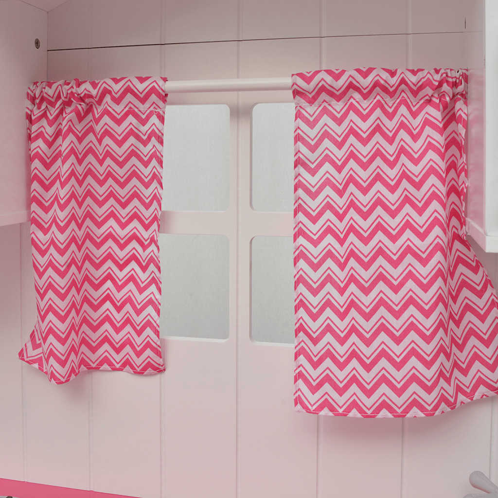 vidaXL Spielzeugküche Holz 82×30×100 cm Rosa und Weiß