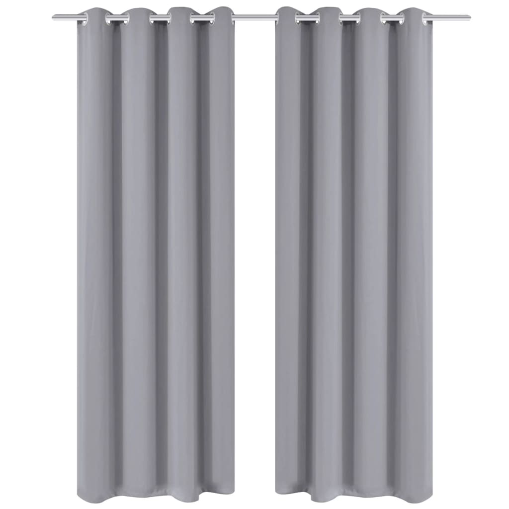 vidaXL Verdunkelungsvorhang mit Metallösen 270 x 245 cm Grau
