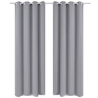 vidaXL Verdunkelungsvorhang mit Metallösen 270 x 245 cm Grau