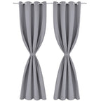 vidaXL Verdunkelungsvorhang mit Metallösen 270 x 245 cm Grau