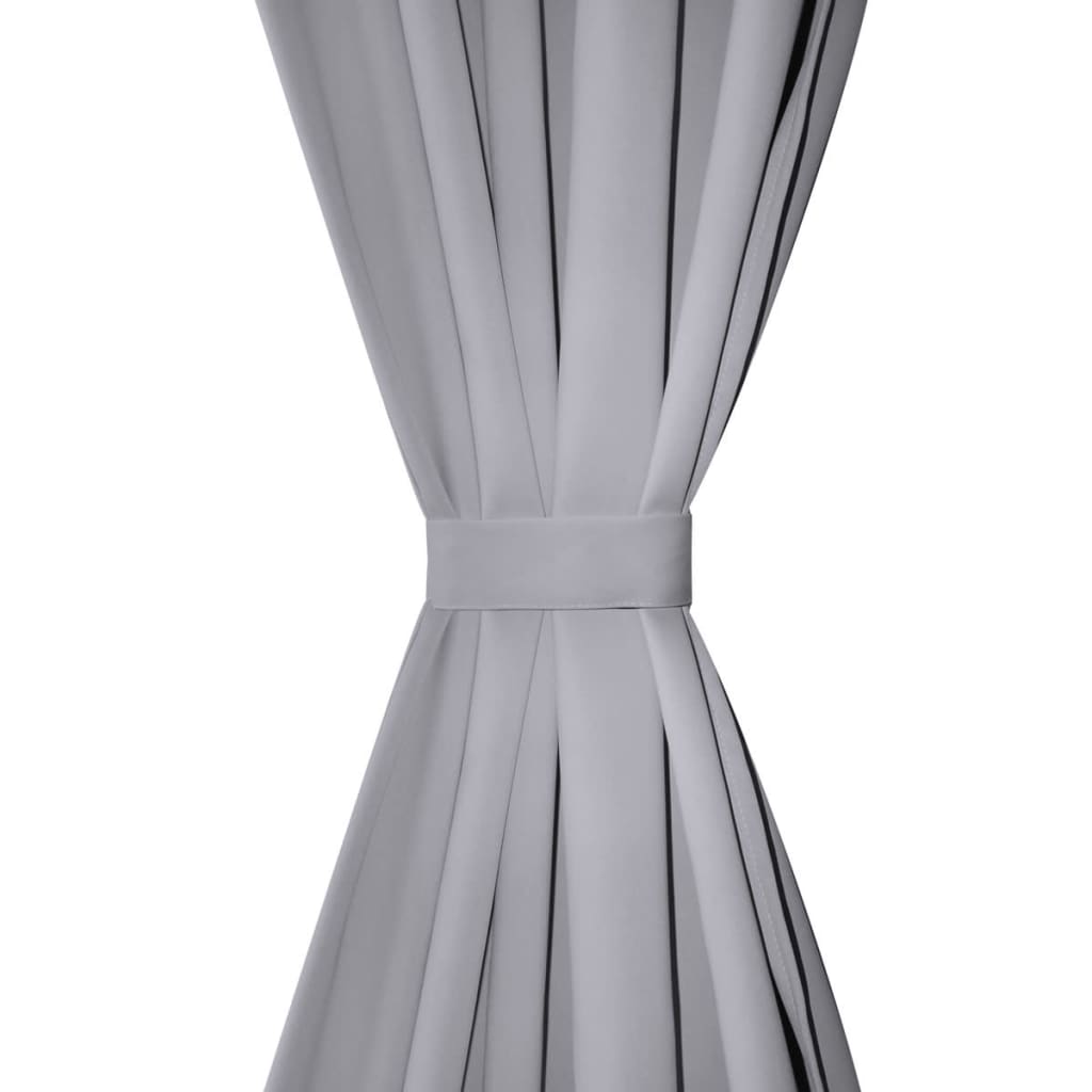 vidaXL Verdunkelungsvorhang mit Metallösen 270 x 245 cm Grau