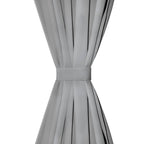 vidaXL Vorhänge aus Mikro-Satin 2 Stk. mit Schlaufen 140×175 cm Grau