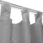 vidaXL Vorhänge aus Mikro-Satin 2 Stk. mit Schlaufen 140×175 cm Grau