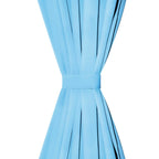 vidaXL Vorhänge Mikro-Satin 2 Stk. mit Schlaufen 140 x 175 cm Türkis