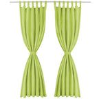 vidaXL Vorhänge Mikro-Satin 2 Stk. mit Schlaufen 140 x 175 cm Türkis