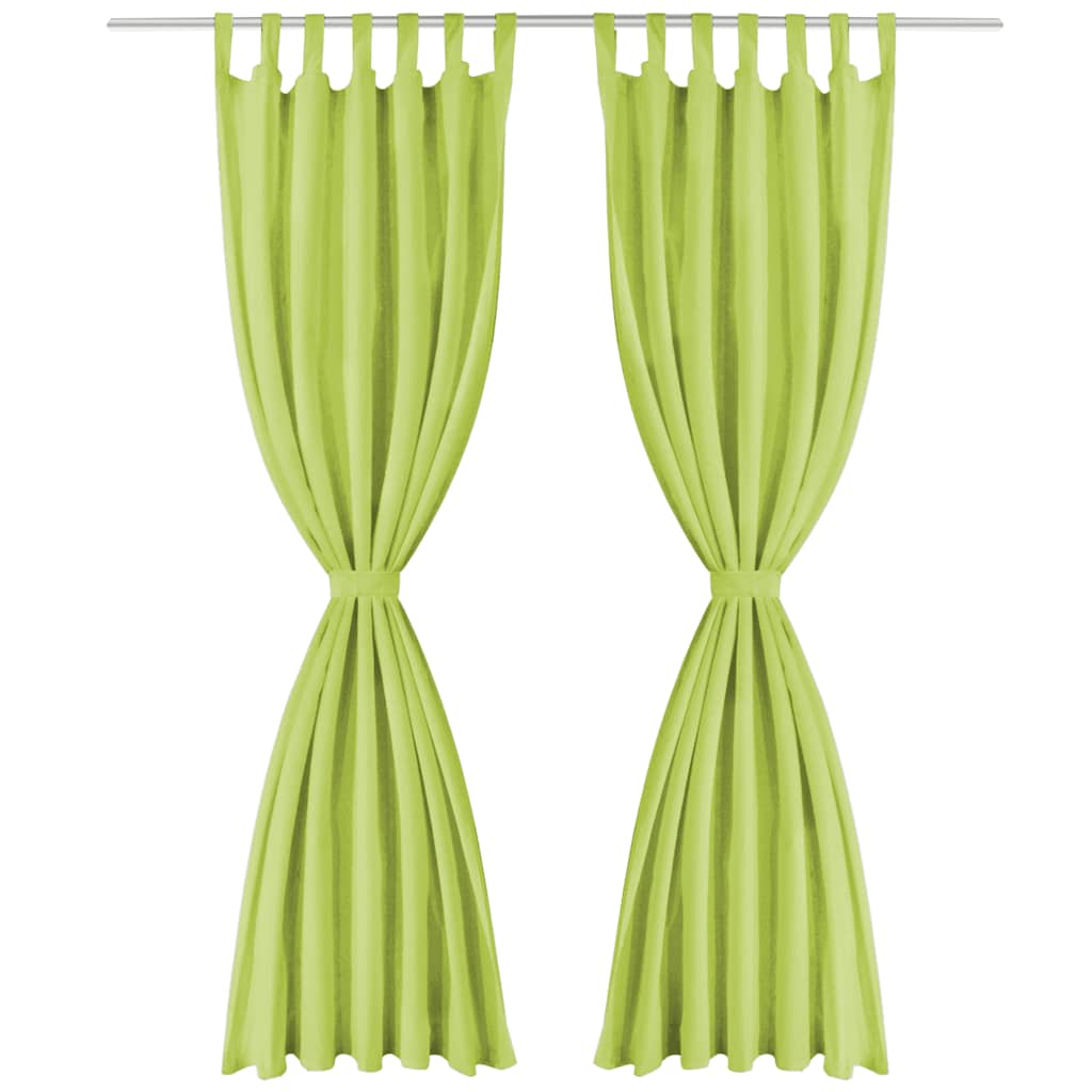 vidaXL Vorhänge Mikro-Satin 2 Stk. mit Schlaufen 140 x 175 cm Türkis