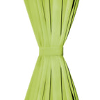 vidaXL Vorhänge Mikro-Satin 2 Stk. mit Schlaufen 140×225 cm Grün