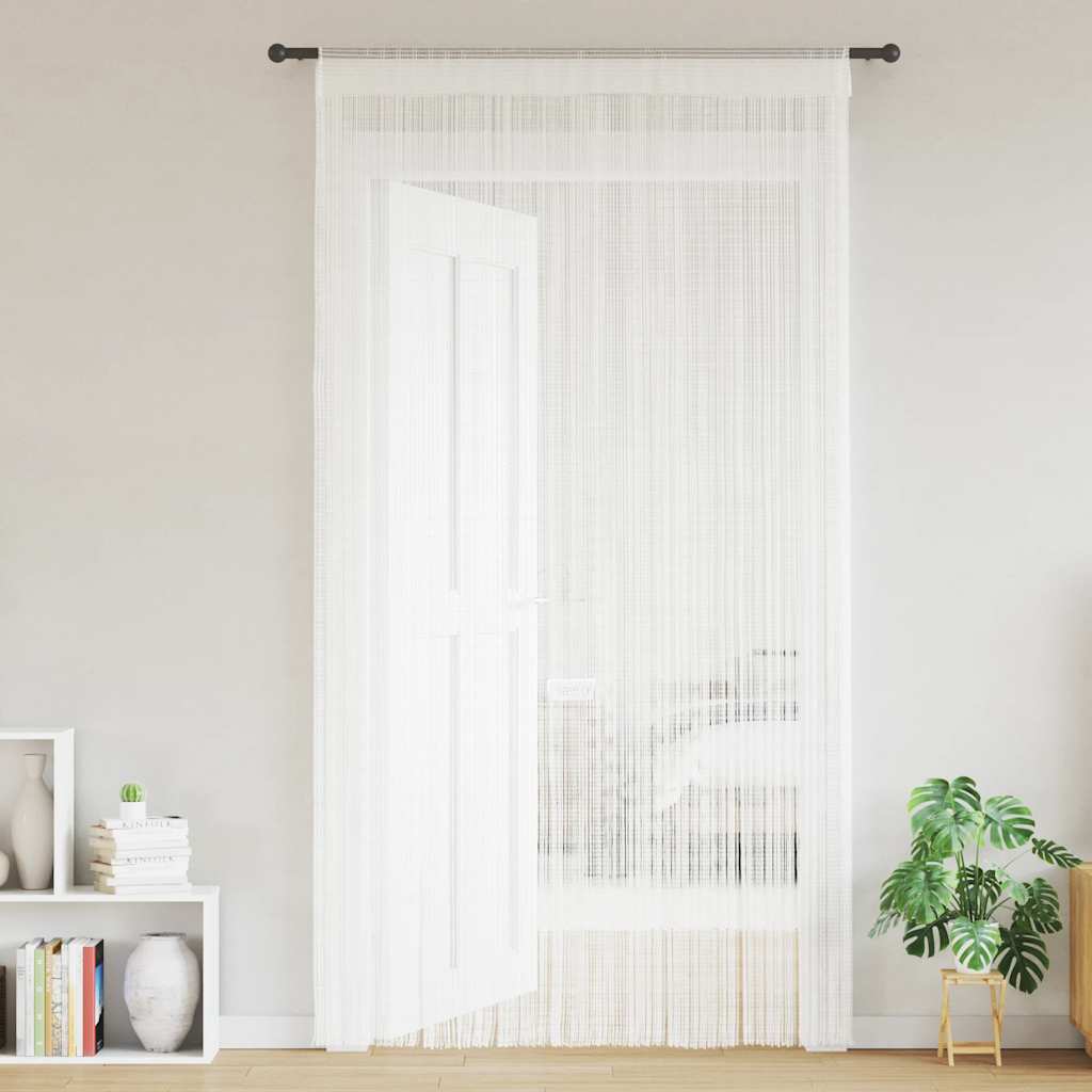vidaXL Fadenvorhang 2 Stk.100 x 250 cm Weiß