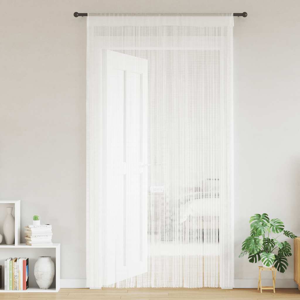 vidaXL Fadenvorhänge 2 Stk. 140 x 250 cm Weiß