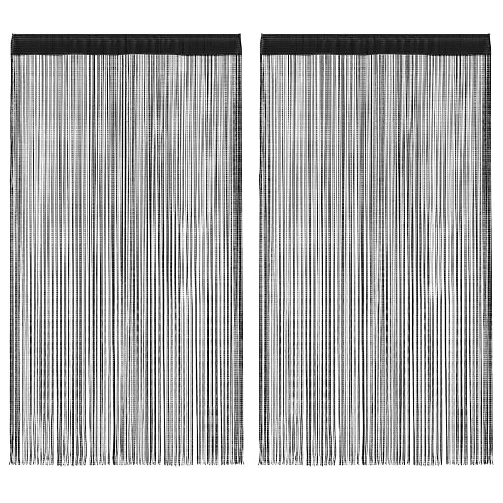 vidaXL Fadenvorhänge 2 Stk. 140 x 250 cm Weiß
