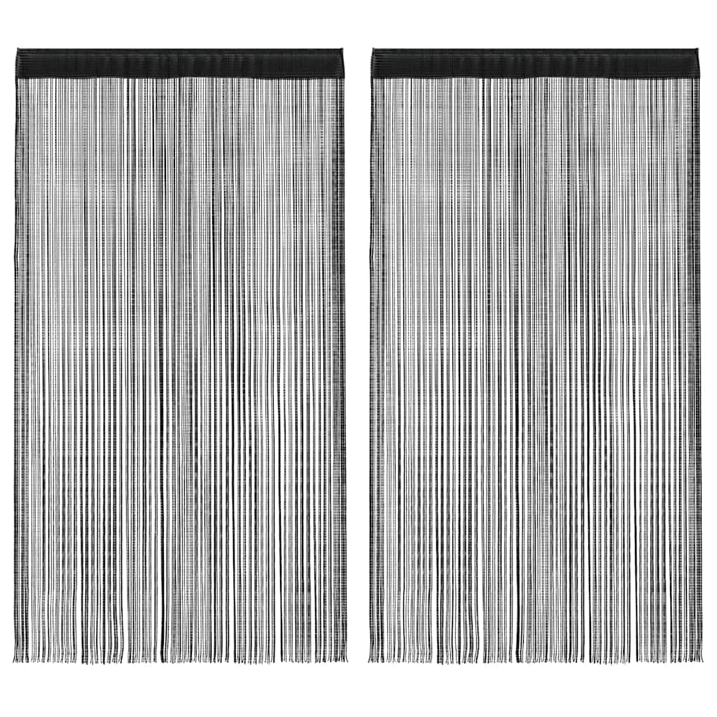 vidaXL Fadenvorhänge 2 Stk. 140 x 250 cm Weiß