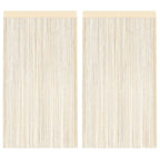 vidaXL Fadenvorhänge 2 Stk. 100 x 250 cm Cremefarben