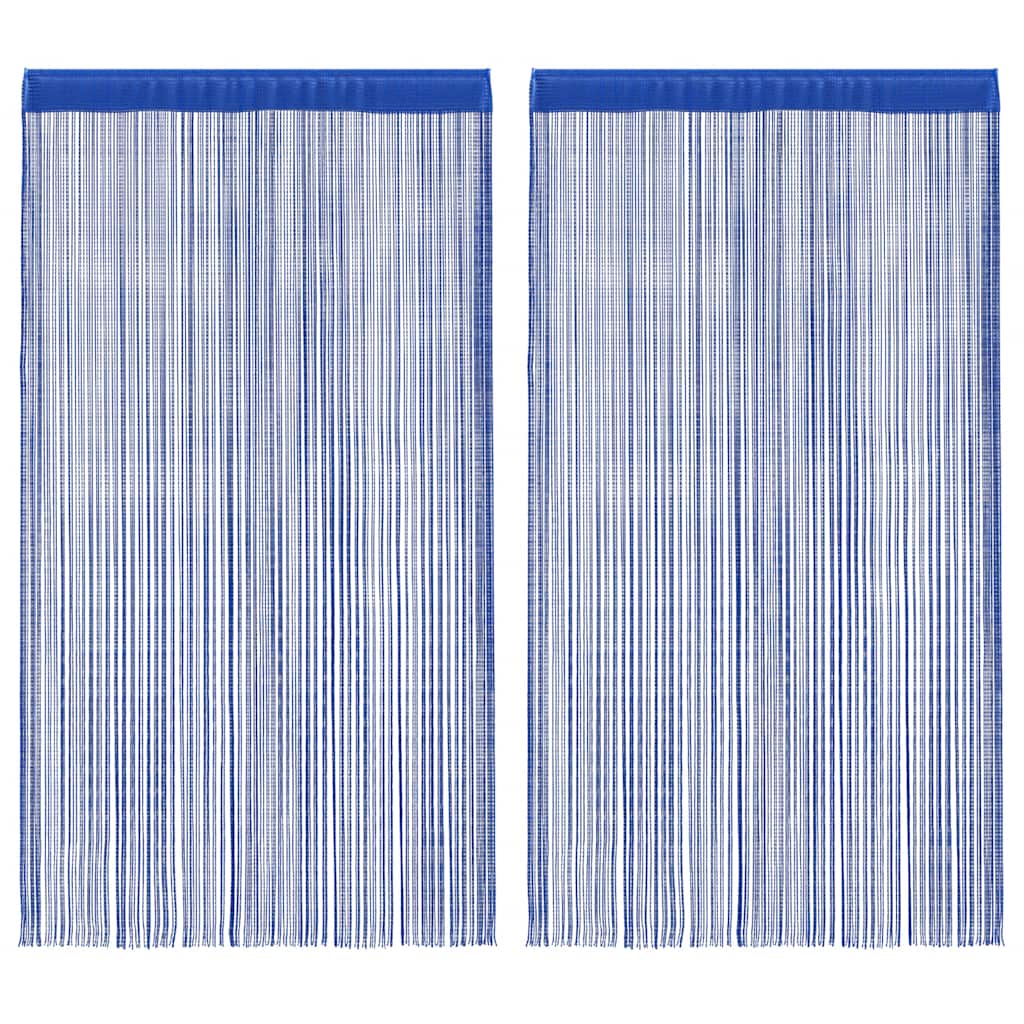 vidaXL Fadenvorhänge 2 Stk. 140 x 250 cm Weiß