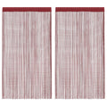 vidaXL Fadenvorhänge 2 Stk. 100 x 250 cm Burgunderrot
