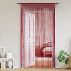 vidaXL Fadenvorhänge 2 Stk. 100 x 250 cm Burgunderrot
