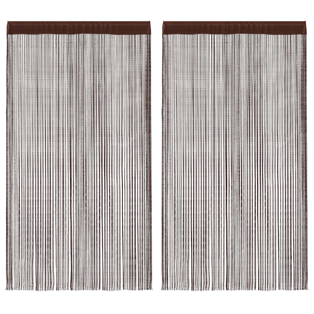 vidaXL Fadenvorhänge 2 Stk. 140 x 250 cm Weiß