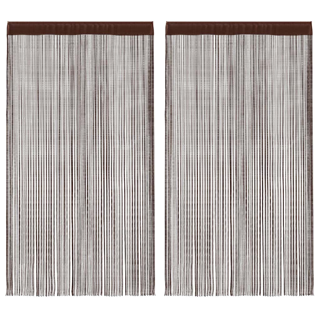vidaXL Fadenvorhänge 2 Stk. 140 x 250 cm Weiß