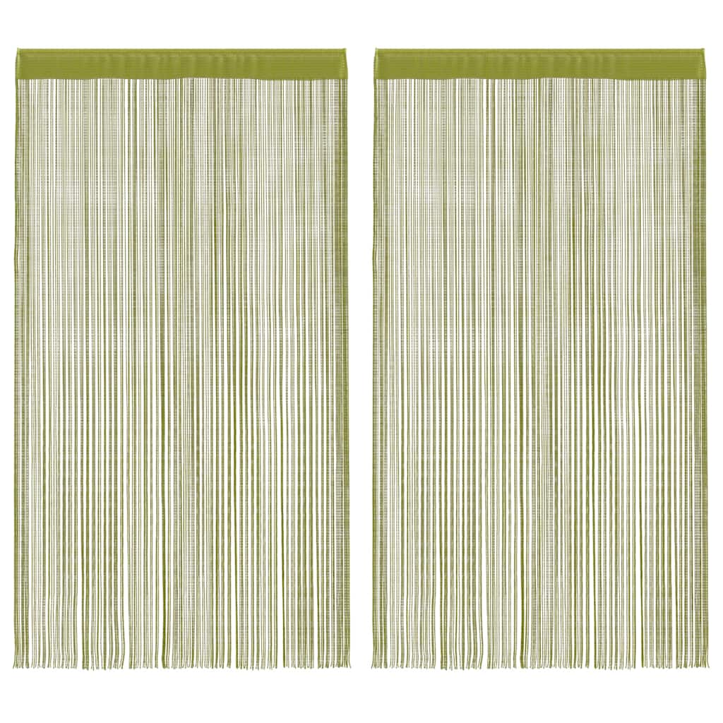 vidaXL Fadenvorhänge 2 Stk. 140 x 250 cm Weiß