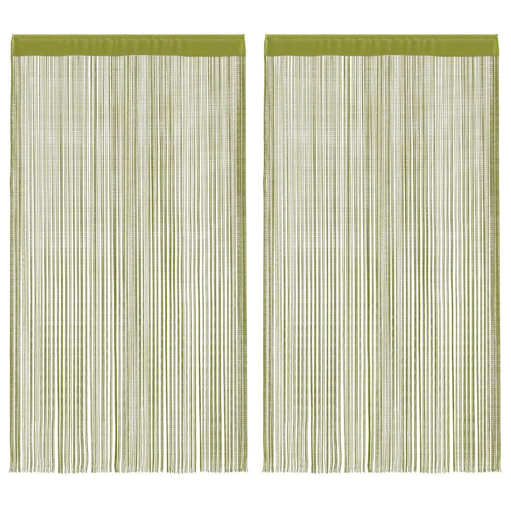 vidaXL Fadenvorhänge 2 Stk. 140 x 250 cm Weiß