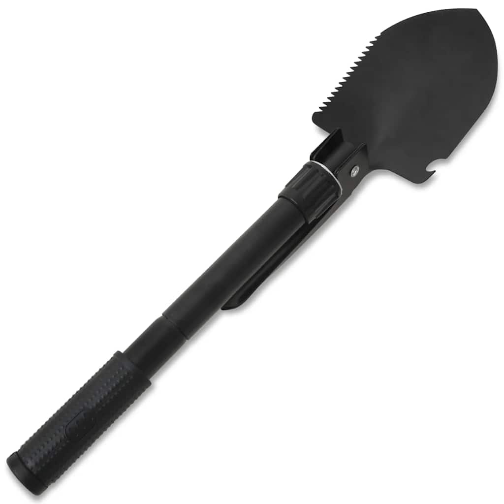 vidaXL Klappspaten Karbonstahl Schwarz