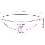 vidaXL Waschbecken gehärtetes Glas 42 cm transparent