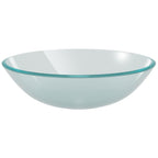 vidaXL Waschbecken Hartglas 42 cm Mattiert