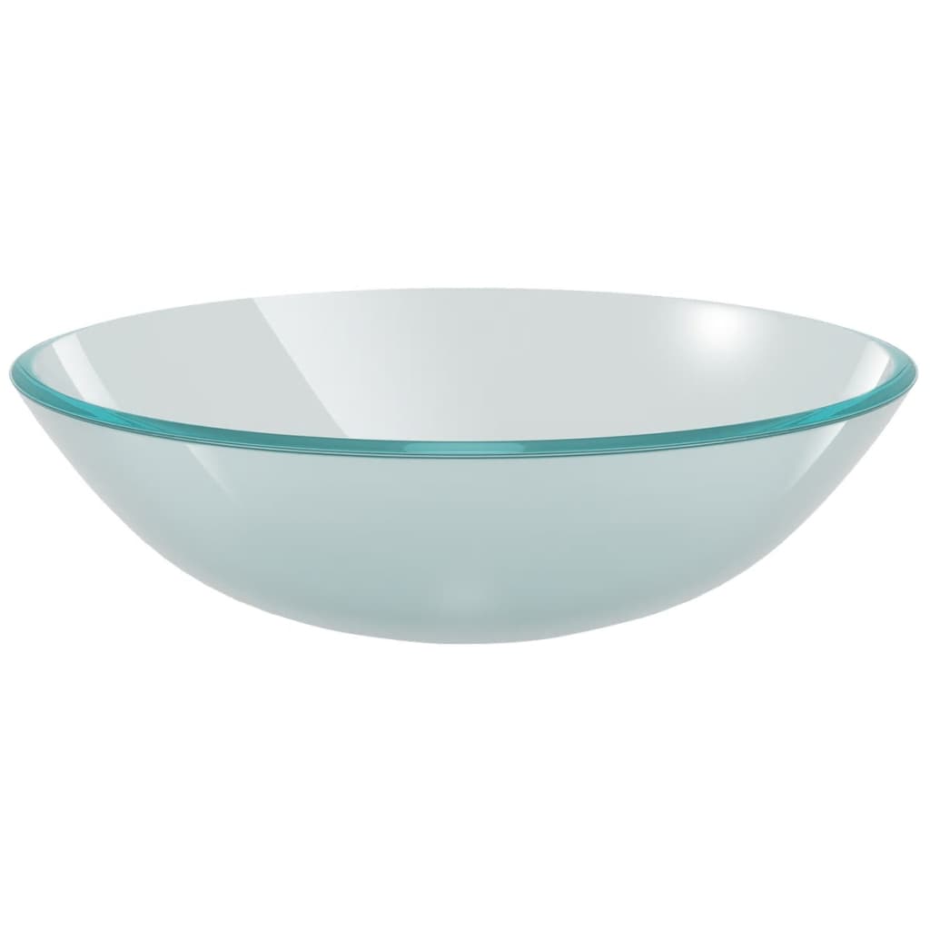 vidaXL Waschbecken Hartglas 42 cm Mattiert
