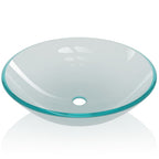 vidaXL Waschbecken Hartglas 42 cm Mattiert
