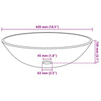 vidaXL Waschbecken Hartglas 42 cm Mattiert
