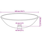 vidaXL Waschbecken Hartglas 42 cm schwarz