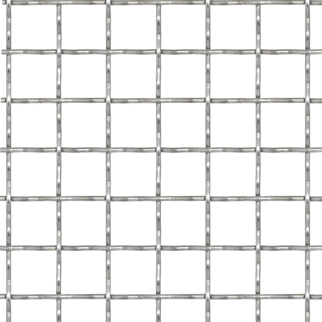 vidaXL Wellengitter Edelstahl 50×50 cm 11×11×2 mm