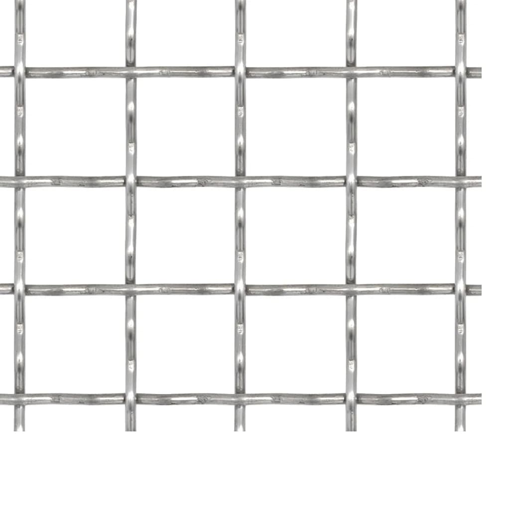 vidaXL Wellengitter Edelstahl 50×50 cm 11×11×2 mm