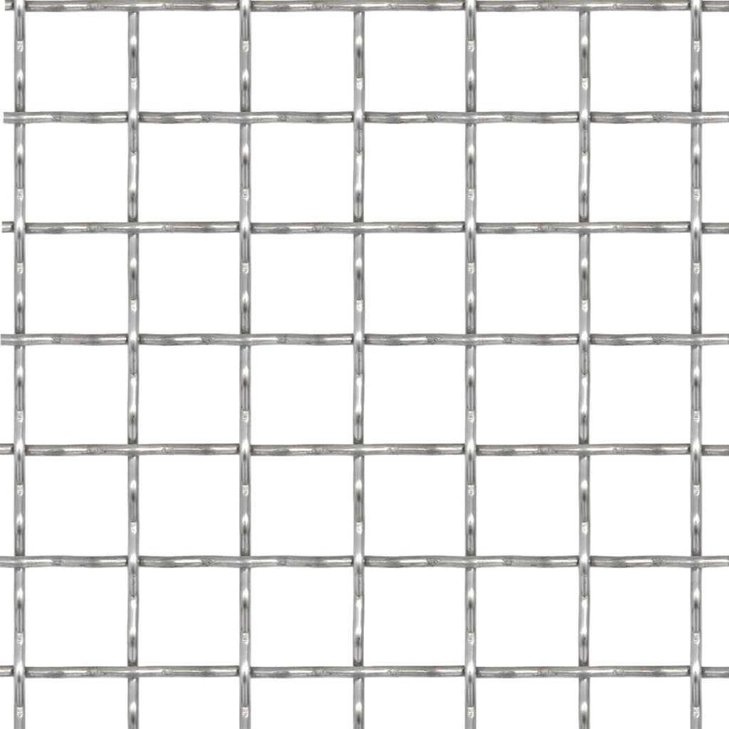vidaXL Wellengitter Edelstahl 50×50 cm 11×11×2 mm