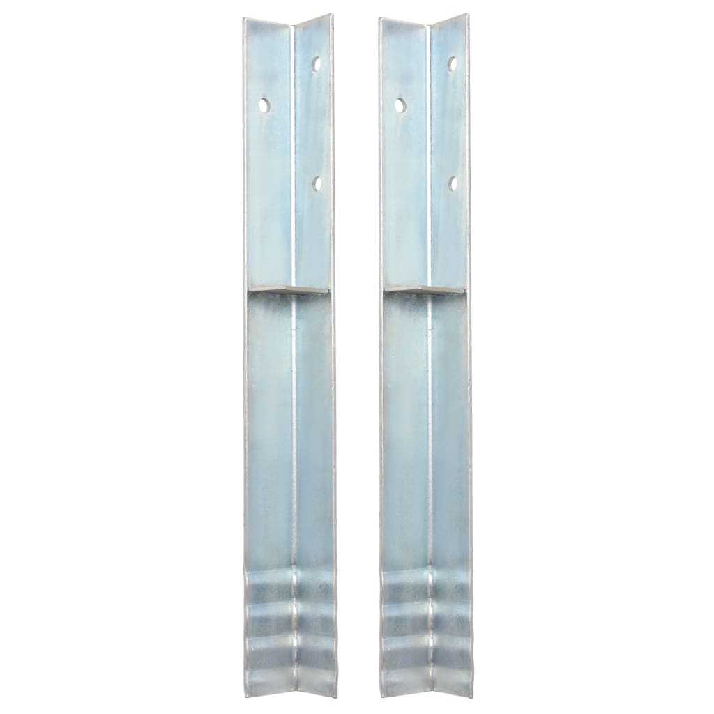 vidaXL Bodenanker L-Form für Spielturm 2 Stk. Stahl 5 x 5 x 50 cm