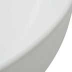 vidaXL Waschbecken Rund Keramik Weiß 41,5 x 13,5 cm