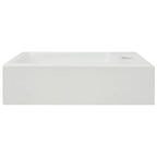 vidaXL Waschbecken Rechteckig mit Hahnloch Keramik Weiß 46x25,5x12 cm